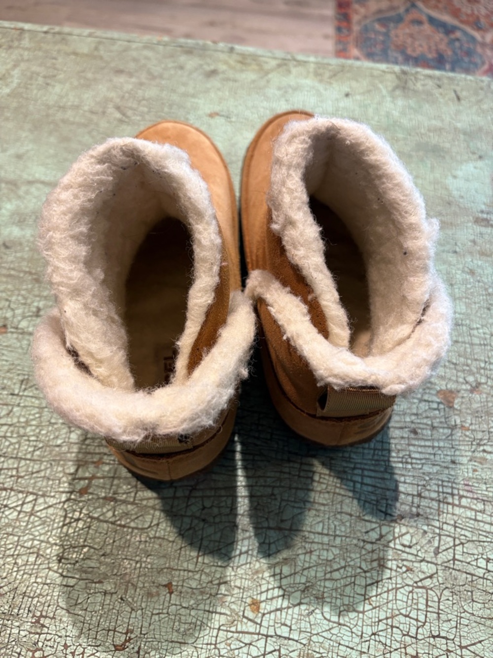 Sorel Nakiska Cozy II Suede Slipper Bootie Tan Shearling Size 6 - Picture 4 of 6